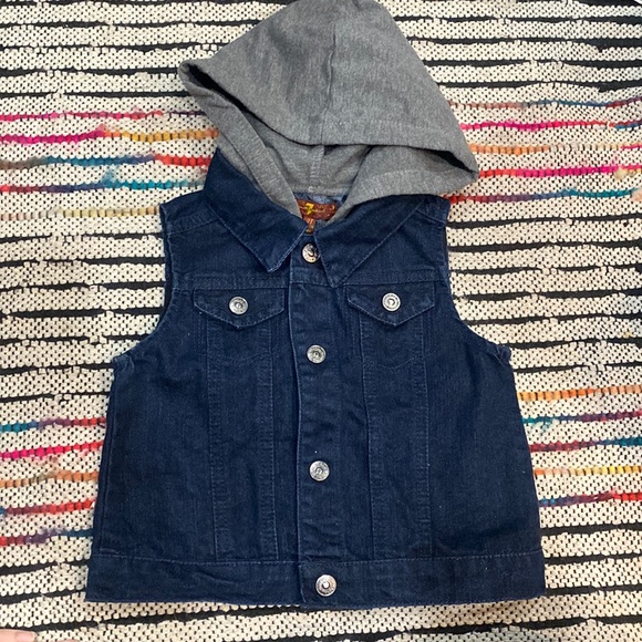 Seven7 Other - 7 Seven Boys Hooded Denim Vest Size 2T